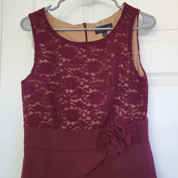 Cocktail Dress Wine colour Size 8 - Picture 2 of 6